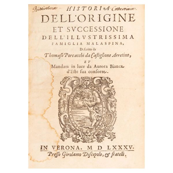 Rara prima edizione proveniente dalla biblioteca del grande statista francese