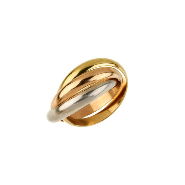 Cartier - 



CARTIER &quot;TRINITY&quot; RING IN 18KT THREE COLOUR GOLD 