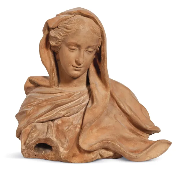 Tuscan school, 18th century, bust of the Virgin, terracotta