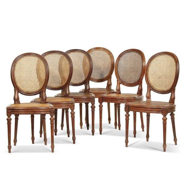SIX VIENNESE CHAIRS, EARLY 19TH CENTURY