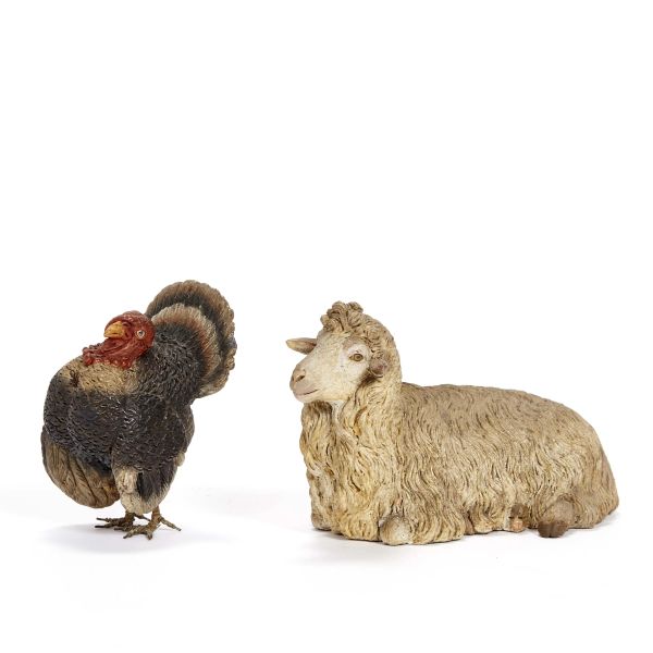 A SHEEP AND A TURKEY, NAPLES, 18TH/19TH CENTURIES