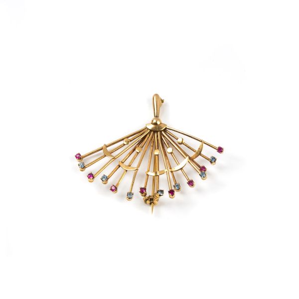 



FANNED BROOCH IN 9KT GOLD