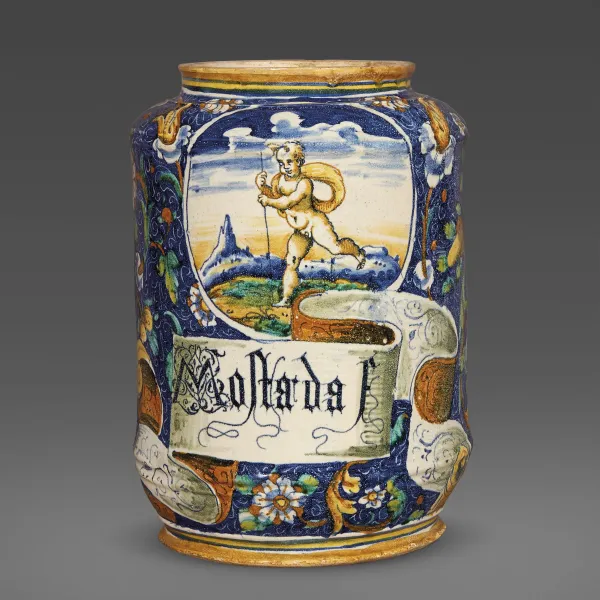 A LARGE PHARMACY JAR (ALBARELLO), VENICE, MASTRO DOMENICO (ATTR.), CIRCA 1560-1570