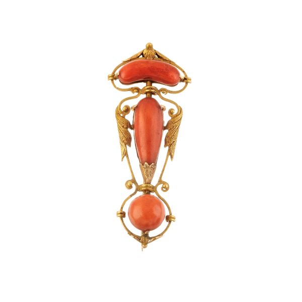 



CORAL BROOCH IN 14KT GOLD