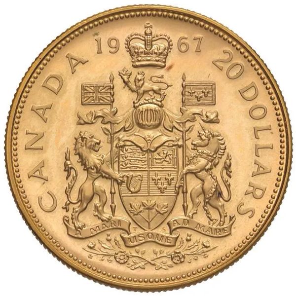 CANADA. 20 DOLLARS 1967 MAPLE LEAF