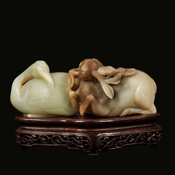 



A CELADON-GREEN JADE CARVING, CHINA, QING DYNASTY, 18TH CENTURY