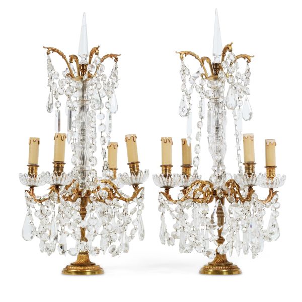 



A PAIR OF FRENCH GIRANDOLES, 19TH CENTURY