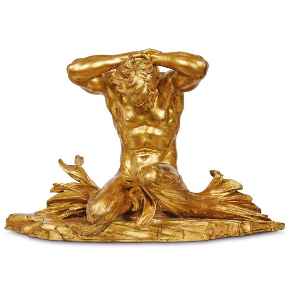 



Northern Italy, early 18th century, Triton, carved and gilded wood