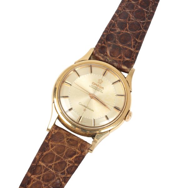 



OMEGA CONSTELLATION "PIE PAN" REF. 14381/2 YELLOW GOLD WRISTWATCH