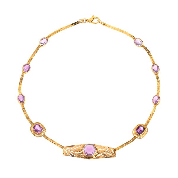 COLLANA CON AMETISTE
