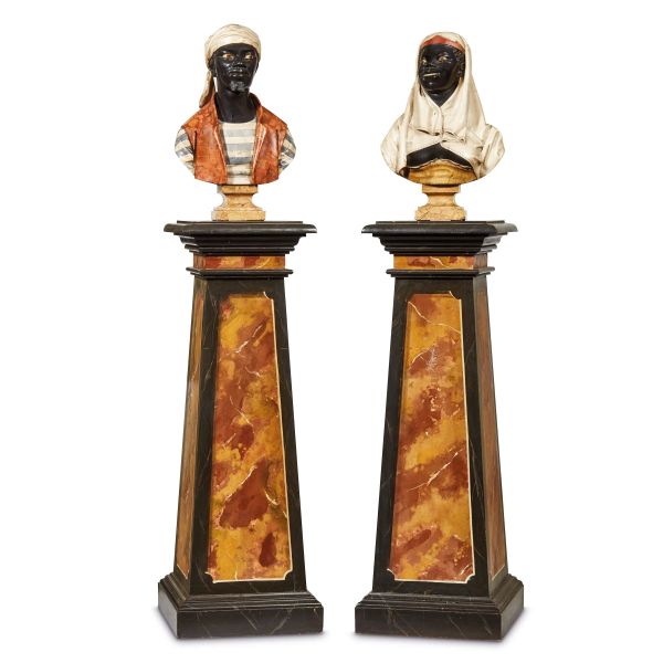 



A PAIR OF NUBIANS, 19TH CENTURY