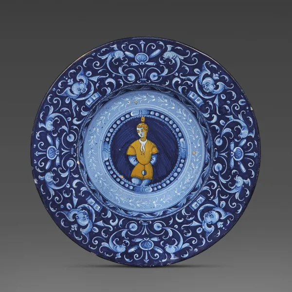 A DISH, FAENZA, CIRCA 1530