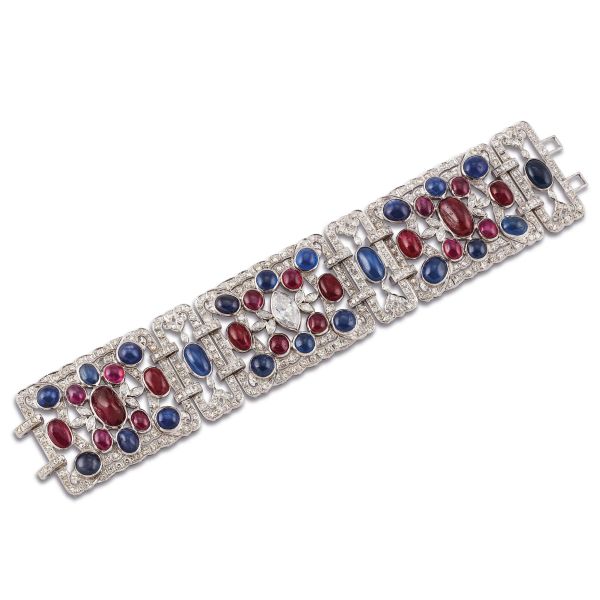 



MULTI GEM WIDE BAND BRACELET IN 18KT WHITE GOLD