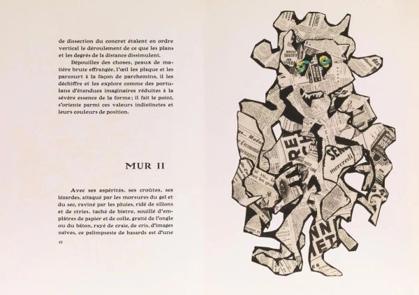 (Edizioni di pregio &ndash; Illustrati 900) (DUBUFFET, Jean) VOLBOUDT, Pierre. Les assemblages de Jean Dubuffet. Signes, Sols, Sorts. Par Pierre Volboudt. Paris, XXe si&egrave;cle, F. Hazan, (1958).&nbsp;&nbsp;&nbsp;&nbsp;&nbsp;&nbsp;&nbsp;&nbsp;&nbsp;&nbsp;&nbsp;&nbsp;&nbsp;&nbsp;&nbsp;&nbsp;&nbsp;&nbsp;&nbsp;&nbsp;&nbsp;