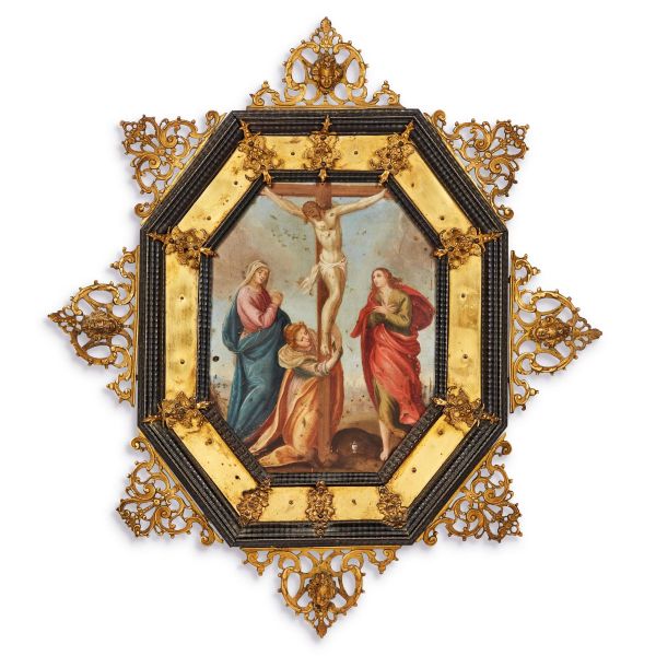 



CORNICE OTTAGONALE CON DIPINTO, ROMA, SECOLO XVIII