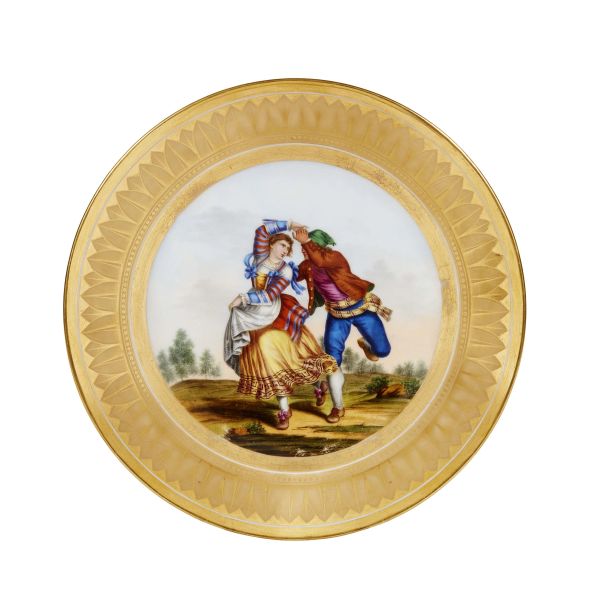 A DISH, NAPLES, GIOVINE MANUFACTORY, CIRCA 1830