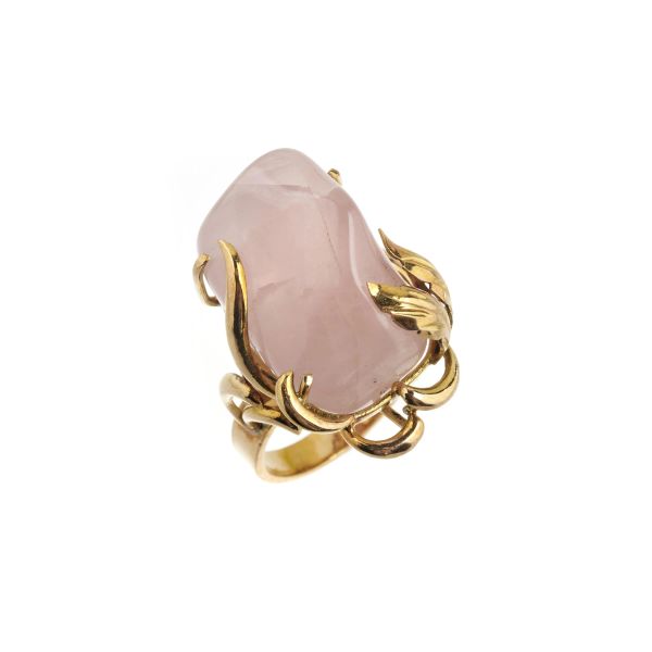 



PINK QUARTZ RING IN 18KT YELLOW GOLD