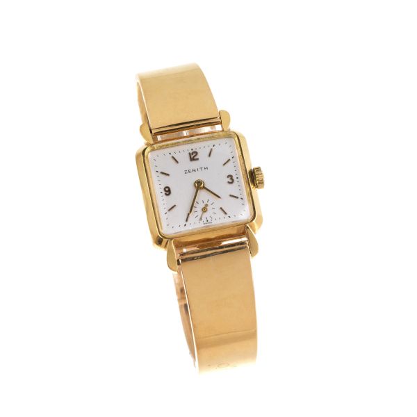 ZENITH YELLOW GOLD WRISTWATCH WITH BRACELET