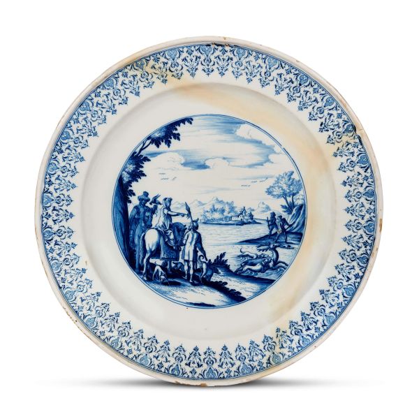 



A LARGE CLERISSY CHARGER, MOUSTIERS, EARLY 17TH CENTURY