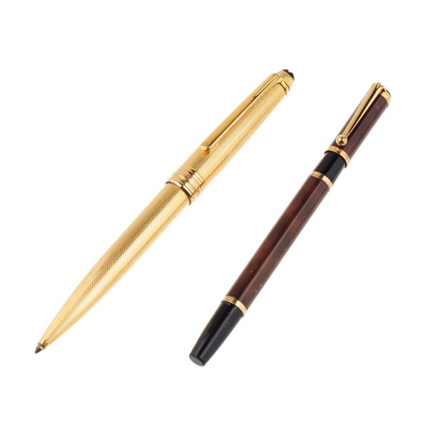 Montblanc - MONTBLANC MEISTERSTUCK BALLPOINT PEN AND A WATERMAN ROLLERBALL PEN