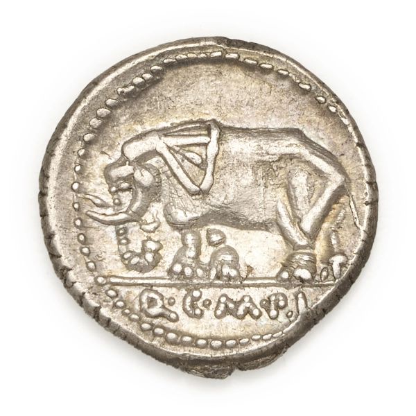 Caecilia - Denario Q. Caecilius Metellus Pius (81 a.C.) - Zecca: Roma
