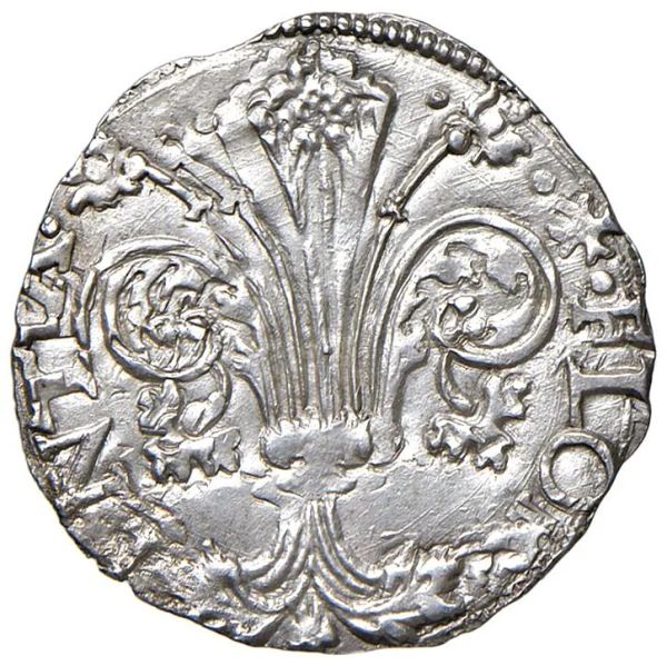 



FIRENZE. REPUBBLICA (sec. XIII-1532). GROSSO DA 7 SOLDI I semestre 1524 (simbolo: stemma Nobili con V, Uberto di Francesco Nobili)