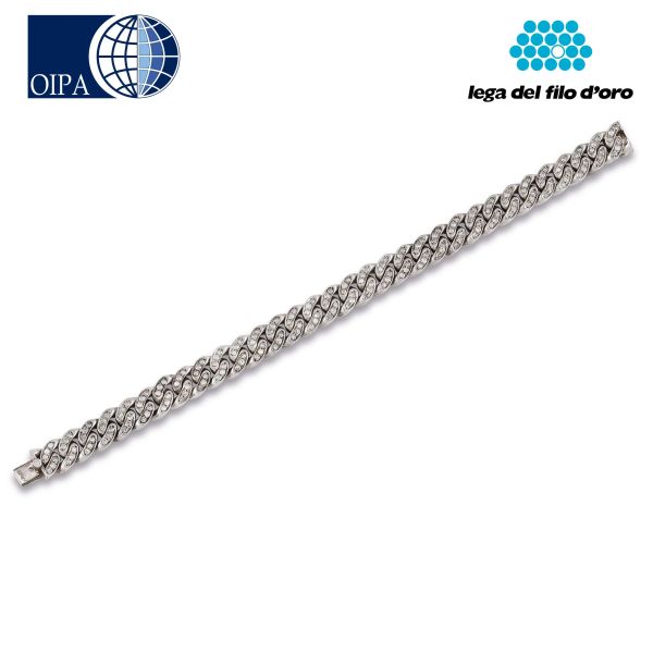 Bulgari - 



BULGARI DIAMOND CURB CHAIN BRACELET IN 18KT WHITE GOLD