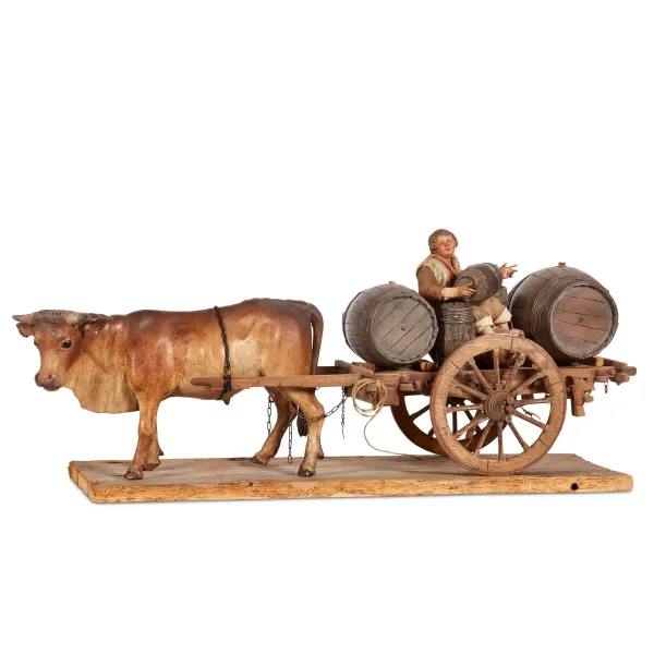 



GIOVANE RUSTICO SU CARRO DI BOTTI, NAPOLI, SECOLO XVIII 