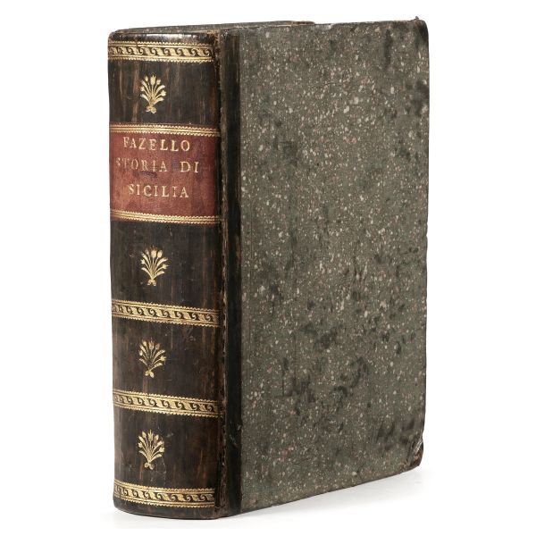 (Sicilia - Prime edizioni)   FAZELLO, Tommaso.   Le due deche dell&rsquo;historia di Sicilia  . In Venetia,  [..]