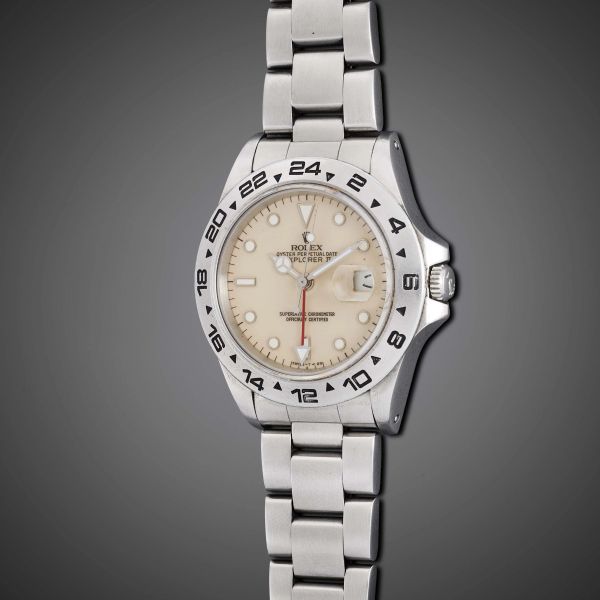 ROLEX EXPLORER II 'CREAM DIAL' REF. 16550 N. 95507XX ANNO 1986