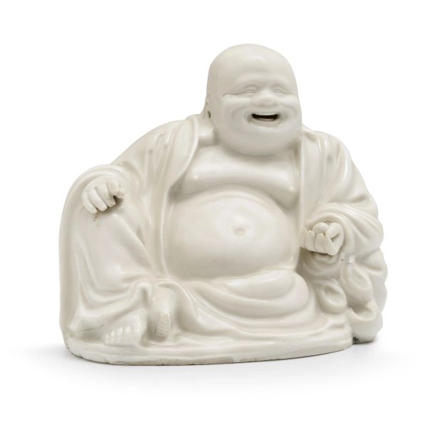 



SCULTURA IN PORCELLANA BLANC-DE-CHINE DI BUDAI, CINA, DINASTIA QING, XIX SECOLO