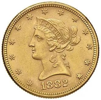 U.S.A., 10 DOLLARI 1882