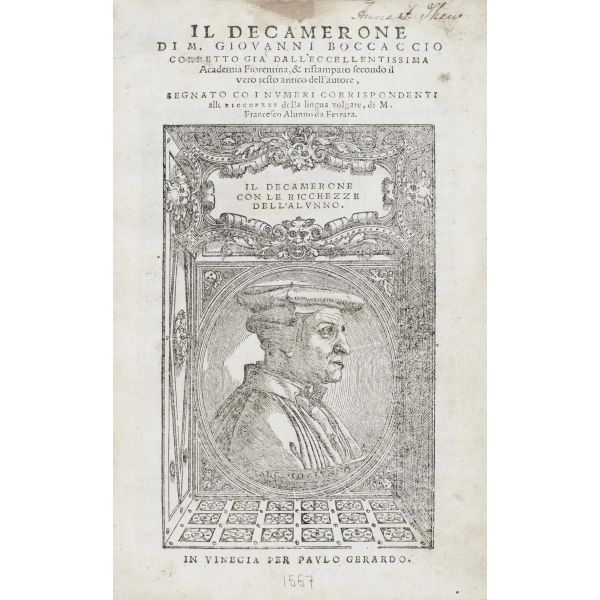 Boccaccio, Giovanni. Il Decamerone. Venezia, per Gherardo, [1557].
