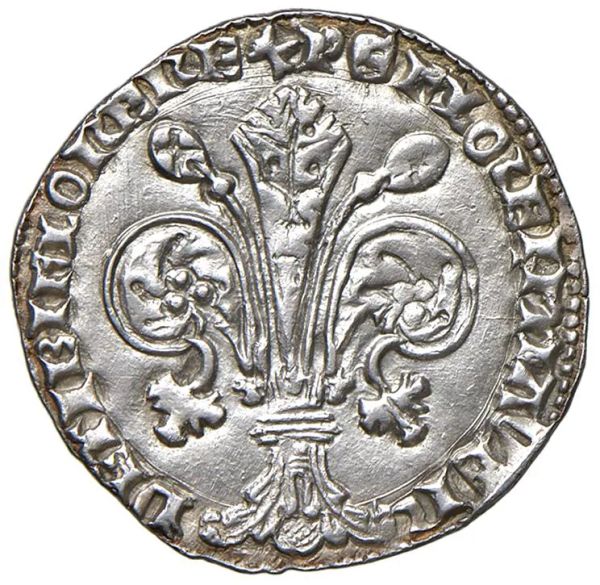 



FIRENZE. REPUBBLICA (sec. XIII-1532). GROSSO DA 5 SOLDI 6 DENARI I semestre 1406 (simbolo: scudo con tre bisanti crociato, Giovanni di Bicci Medici)