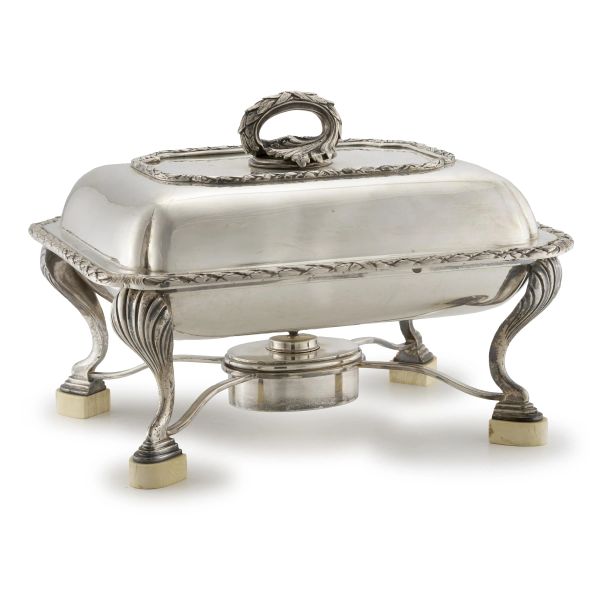 A SILVER FOOD WARMER, MILAN, 20TH CENTURY, MARKS OF MIRACOLI