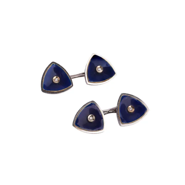 



GEOMETRIC ENAMELLED CUFFLINKS IN 18KT TWO TONE GOLD