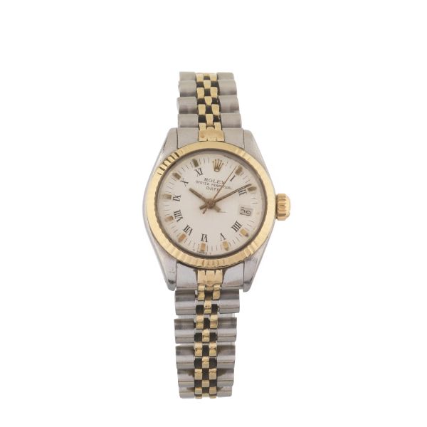 ROLEX DATE LADY REF. 6917 N. 50431XX GOLD AND STAINLESS STEEL WRISTWATCH, 1977