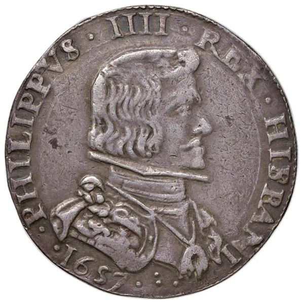 MILANO. FILIPPO IV (1621-1665) MEZZO FILIPPO 1657
