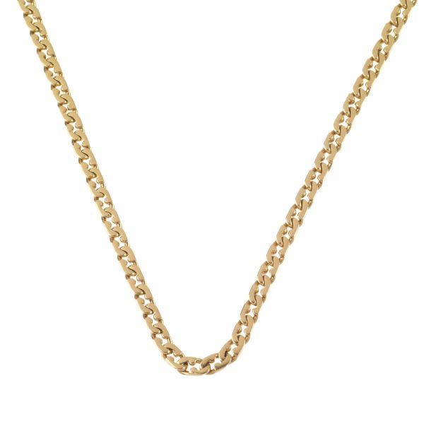 LONG CURB NECKLACE IN 18KT YELLOW GOLD