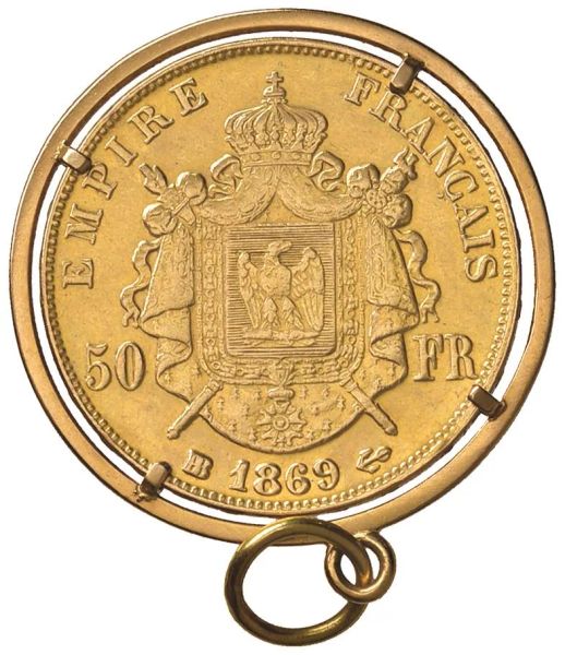 FRANCIA. NAPOLEONE III (1852-1870). 50 FRANCHI 1869 BB