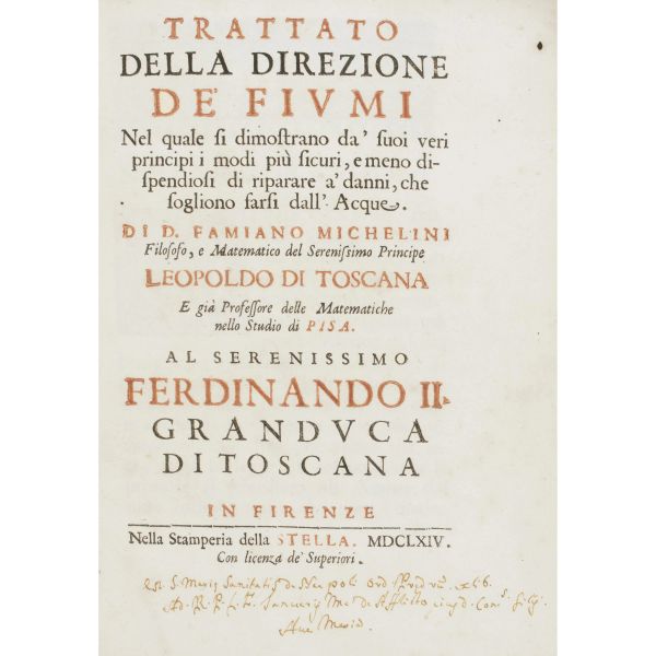 Michelini, Famiano. Trattato della direzione de’ fiumi. Firenze, Stella, 1664.