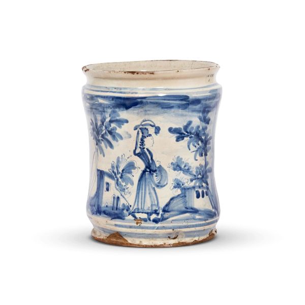 A PHARMACY JAR (ALBARELLO), CERRETO SANNITA, 18TH CENTURY