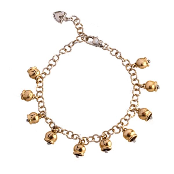 CHANTECLER BELLS BRACELET IN 18KT TWO TONE GOLD