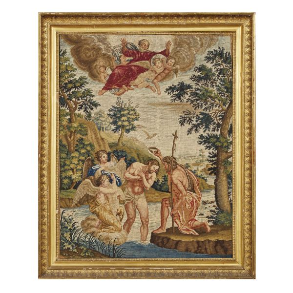 A SMALL FRENCH TAPESTRY, 18TH CENTURY