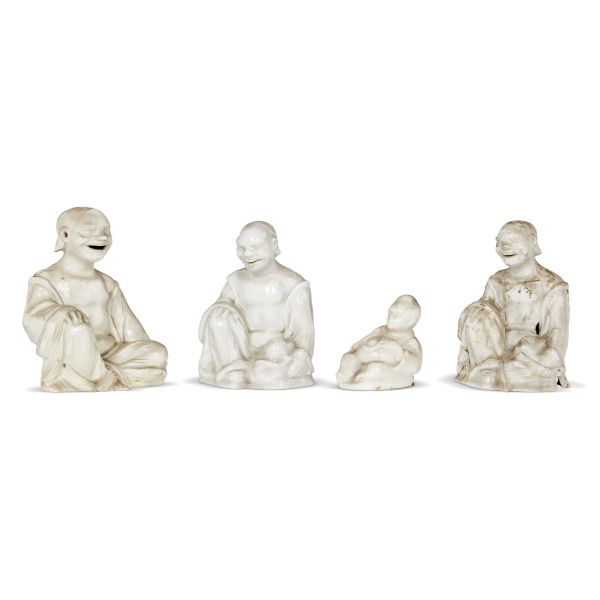 GROUP OF FOUR FIGURINES, CHINA, QING DYNASTY, 18TH CENTURY