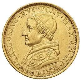 GREGORIO XVI (BARTOLOMEO ALBERTO CAPPELLARI 1831 - 1846) DOPPIA ROMANA 1834