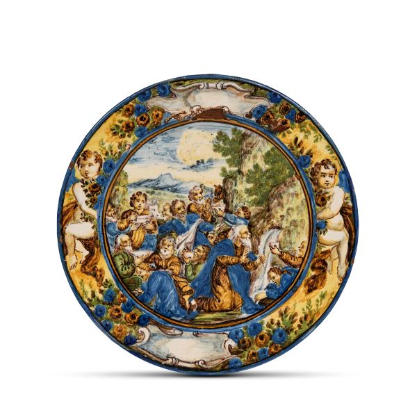 



TWO DISHES AND A SMALL DISH, CASTELLI, LATE 18TH - EARLY 19TH CENTURY