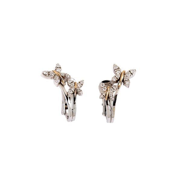 



BUTTERFLY DIAMOND EARRINGS IN 18KT TWO TONE GOLD