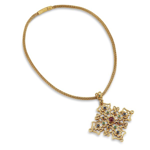      LALAOUNIS COLLANA CON PENDENTE A CROCE  