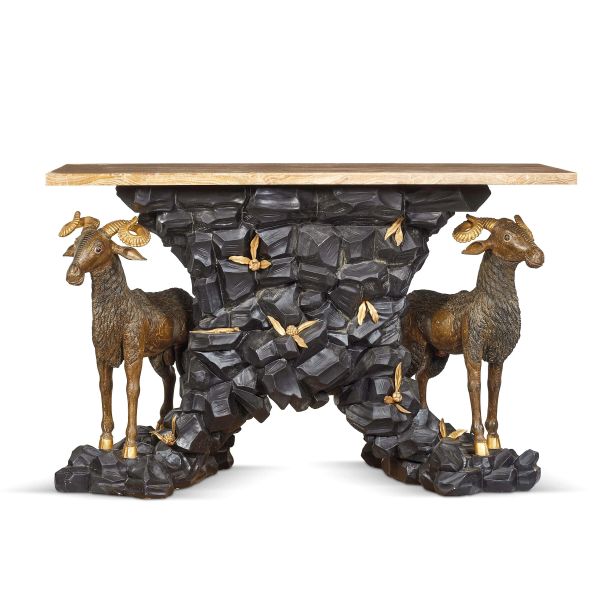 A SOUTHERN ITALY LARGE CONSOLE, 20TH CENTURY